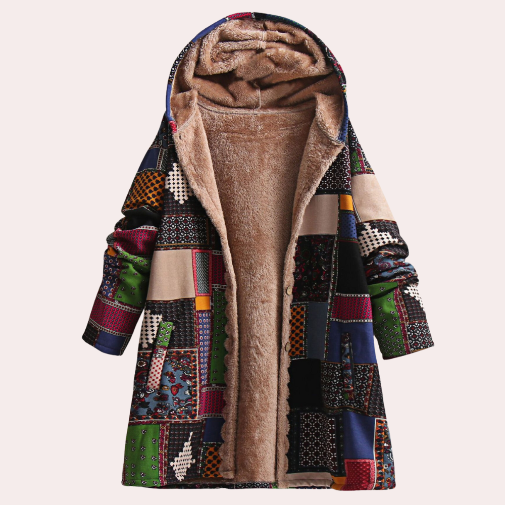 Rosalind | Women's Boho Fleece-Lined Hooded Coat