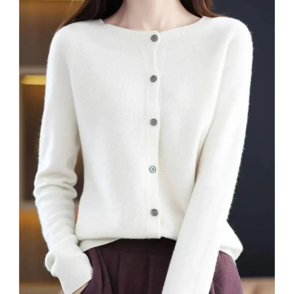 Rosalind | Women's Button Down Crew Neck Knit Cardigan