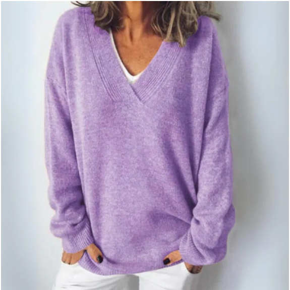 Rosalind | Women's Casual V-Neck Long Sleeve Sweater