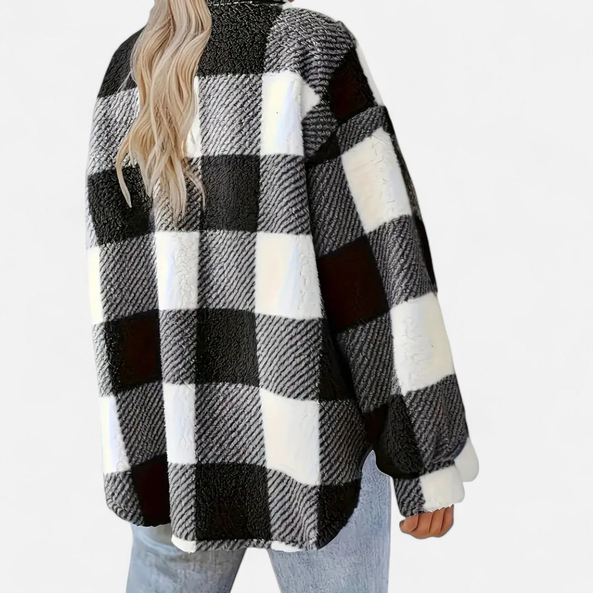 Rosalind | Women's Checkered Plush Jacket