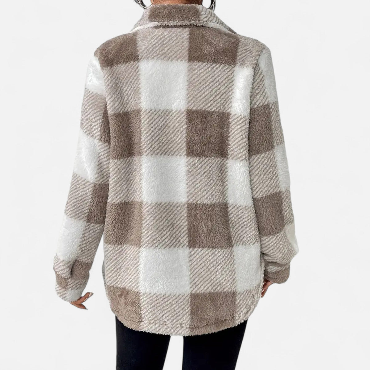 Rosalind | Women's Checkered Plush Jacket