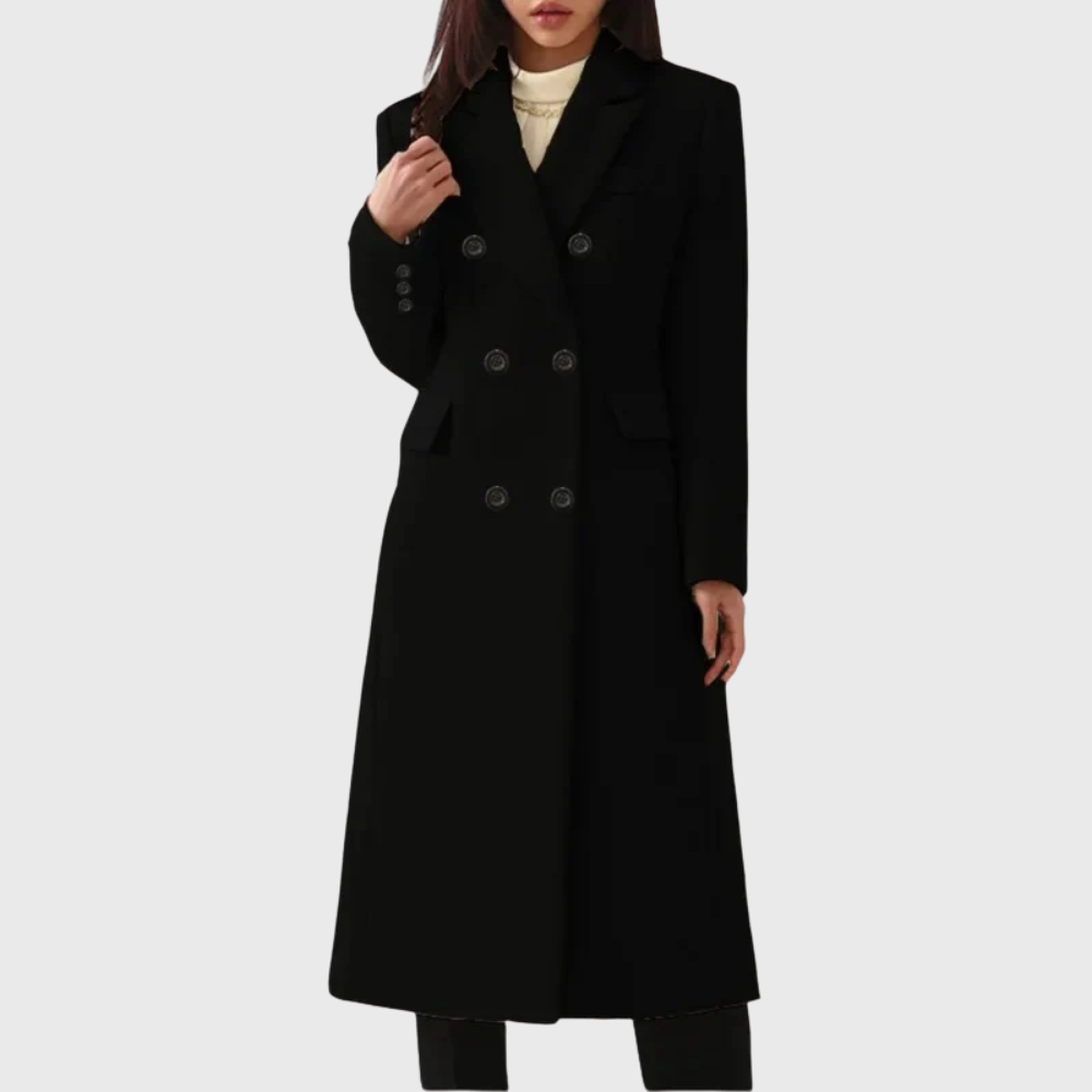 Rosalind | Women's Double-Breasted Long Overcoat