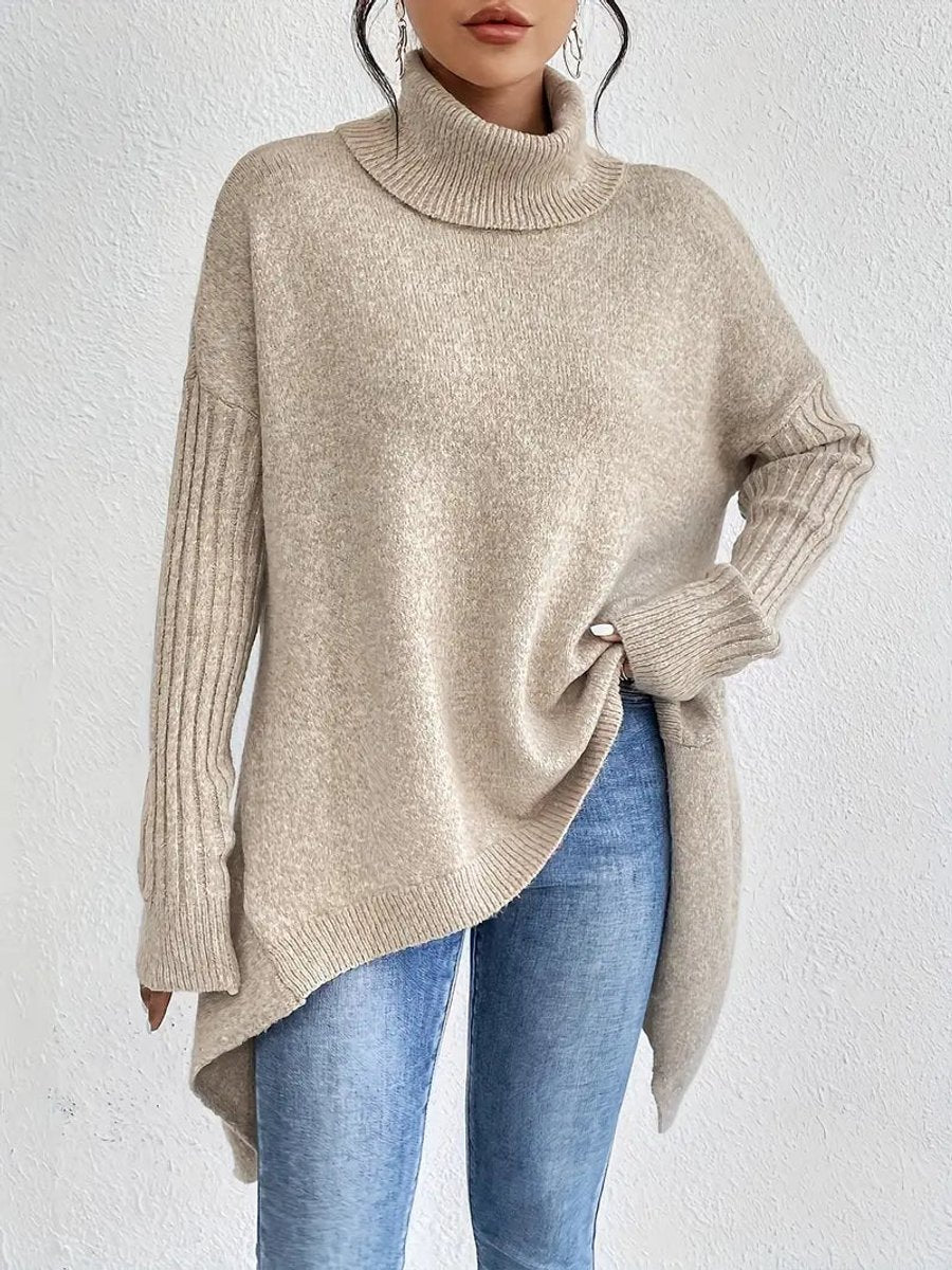 Rosalind | Women's Oversized Ribbed Turtleneck Sweater