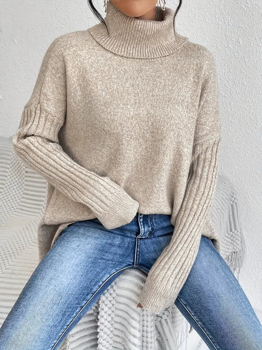 Rosalind | Women's Oversized Ribbed Turtleneck Sweater
