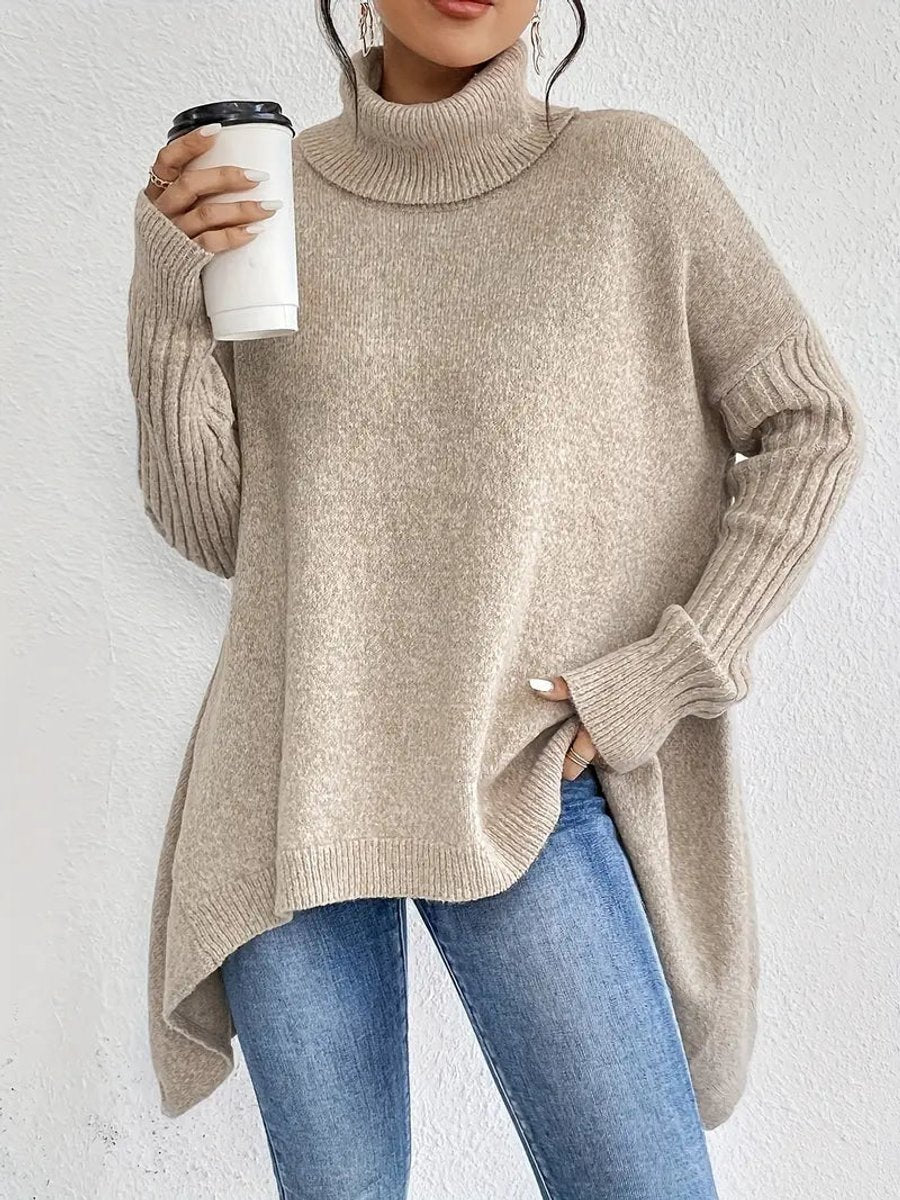 Rosalind | Women's Oversized Ribbed Turtleneck Sweater