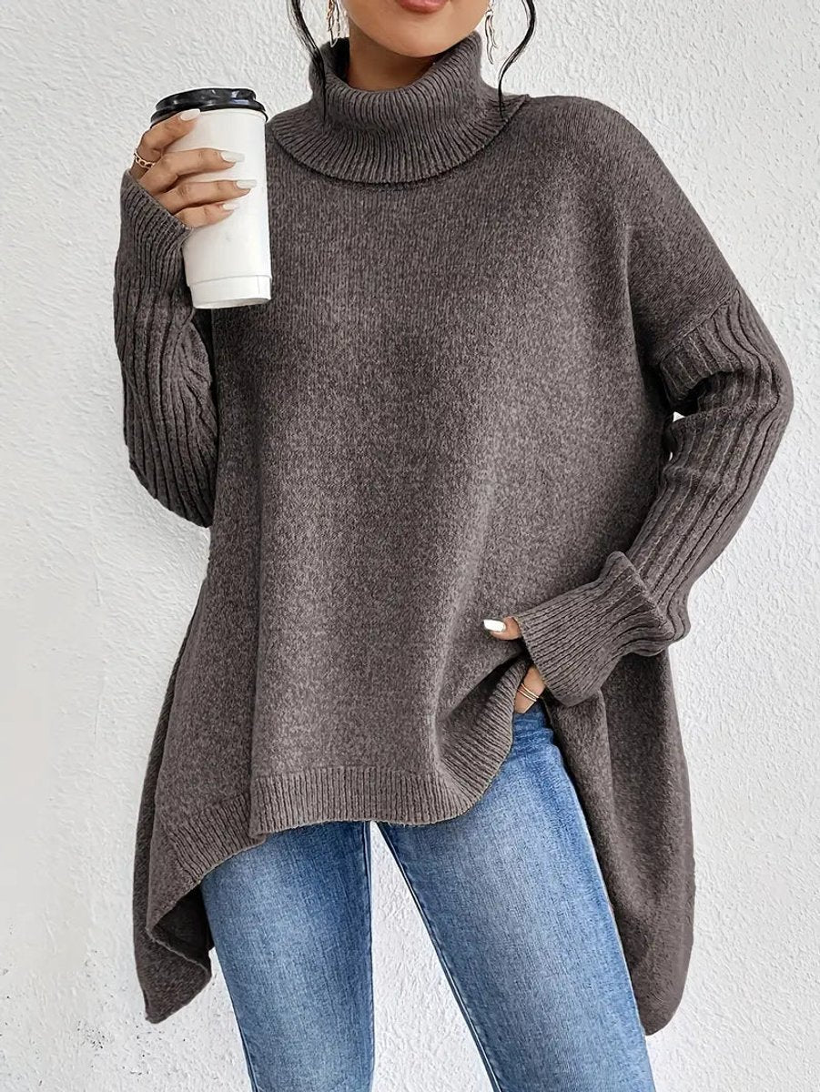 Rosalind | Women's Oversized Ribbed Turtleneck Sweater