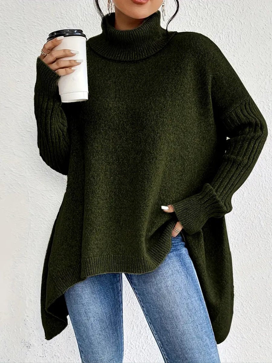 Rosalind | Women's Oversized Ribbed Turtleneck Sweater