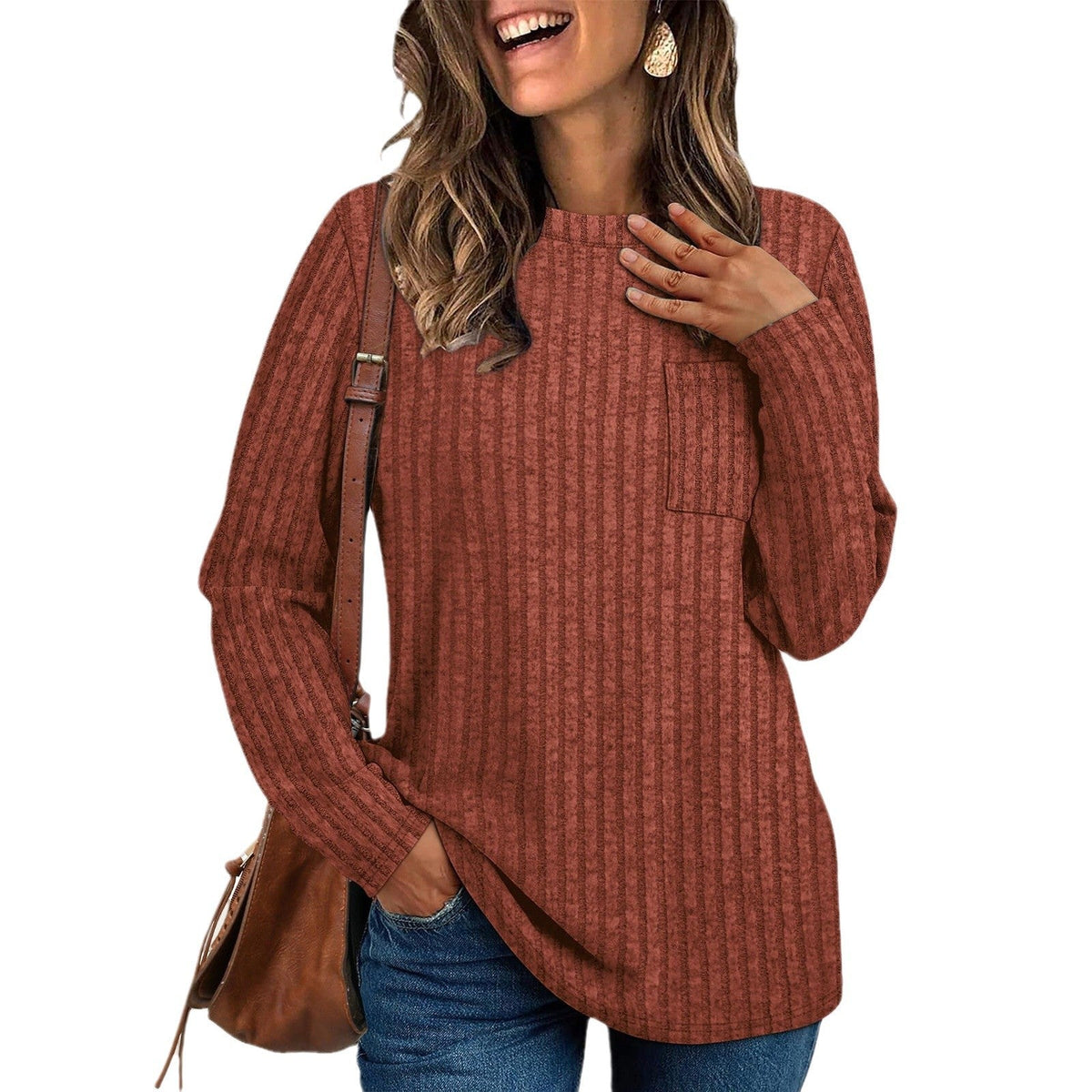 Rosalind | Women's Ribbed Crew Neck Sweater
