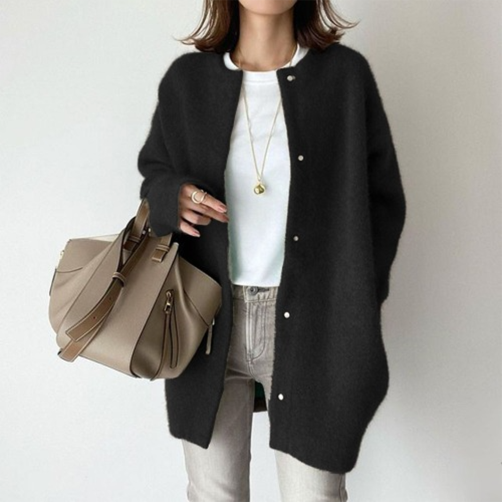 Rosalind | Women's Round Neck Oversized Cardigan