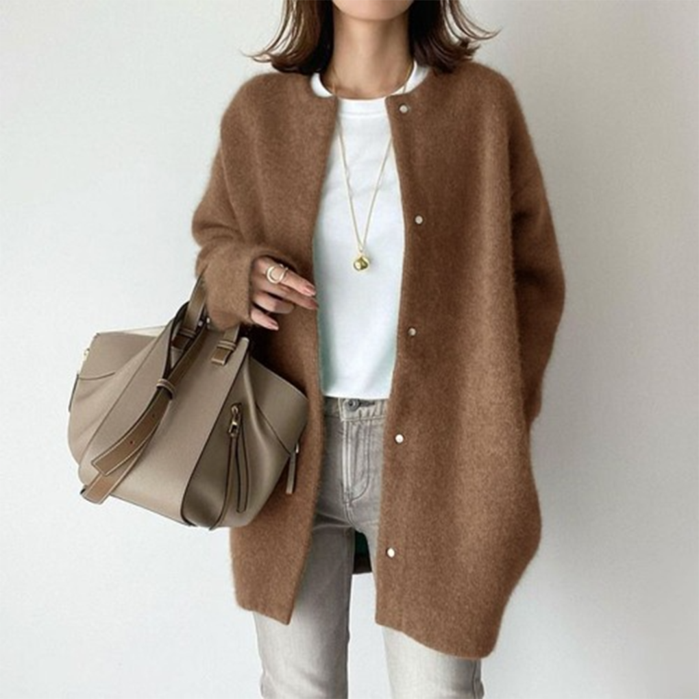 Rosalind | Women's Round Neck Oversized Cardigan