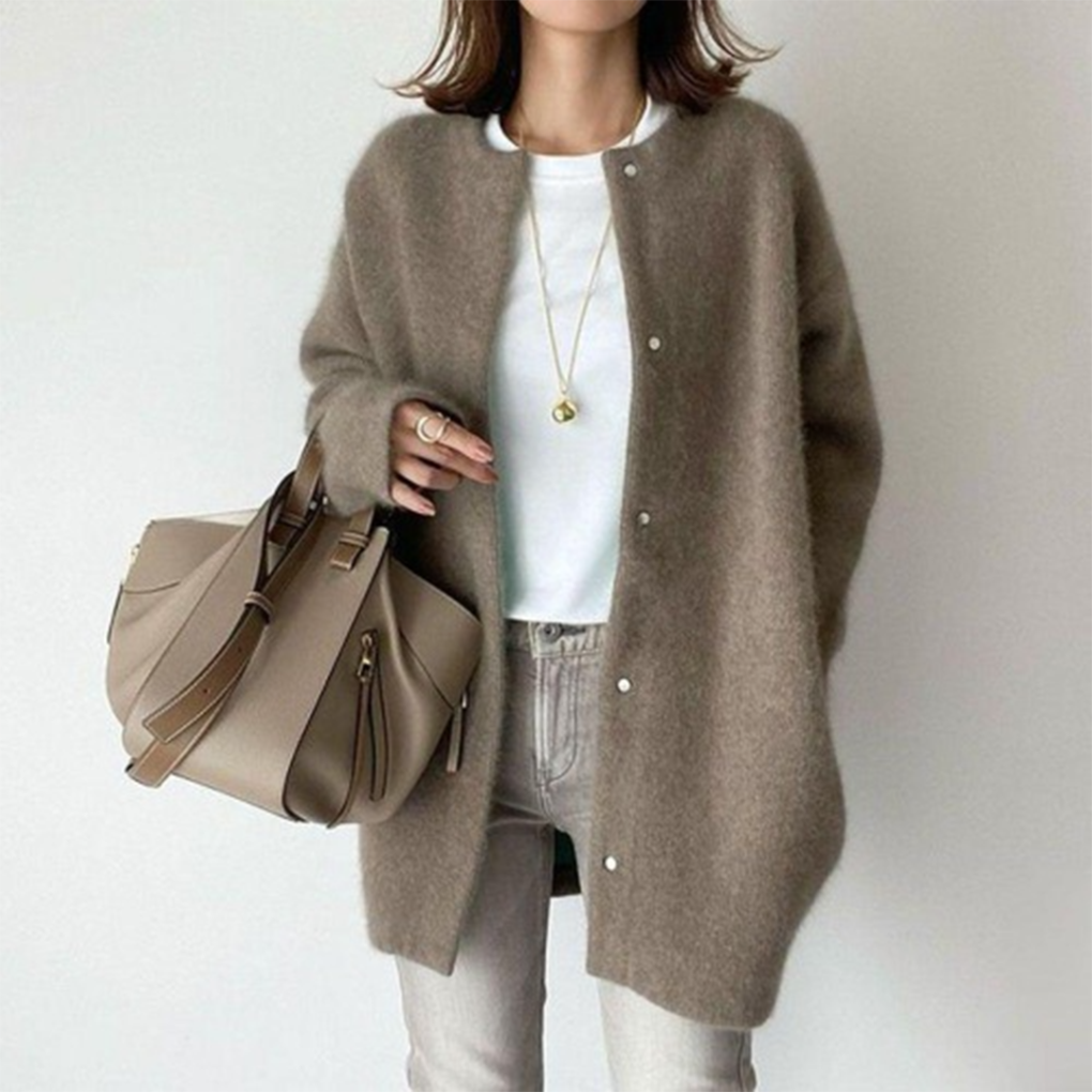 Rosalind | Women's Round Neck Oversized Cardigan