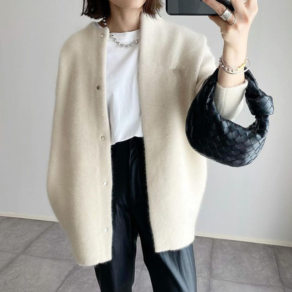 Rosalind | Women's Round Neck Oversized Cardigan