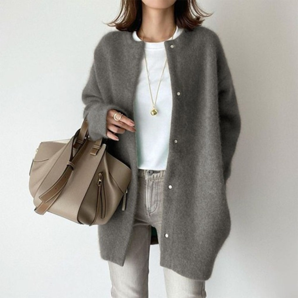 Rosalind | Women's Round Neck Oversized Cardigan