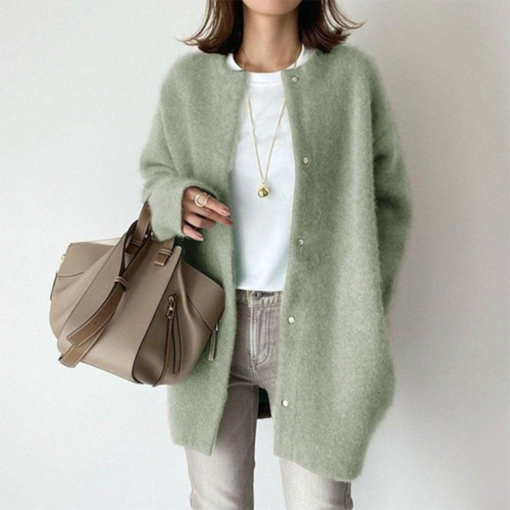 Rosalind | Women's Round Neck Oversized Cardigan