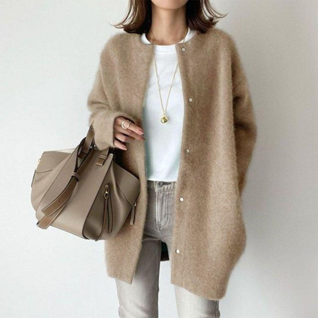 Rosalind | Women's Round Neck Oversized Cardigan