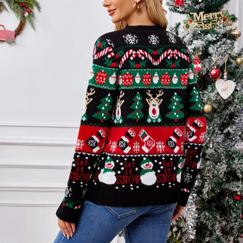 Rosie | Women Knit Button Christmas Cardigan