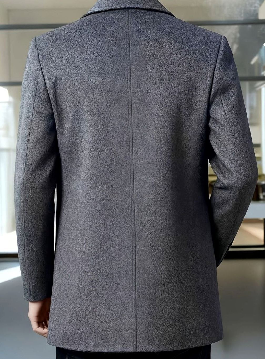 Samuel | Men's Wool Single-Breasted Relaxed-Fit Overcoat
