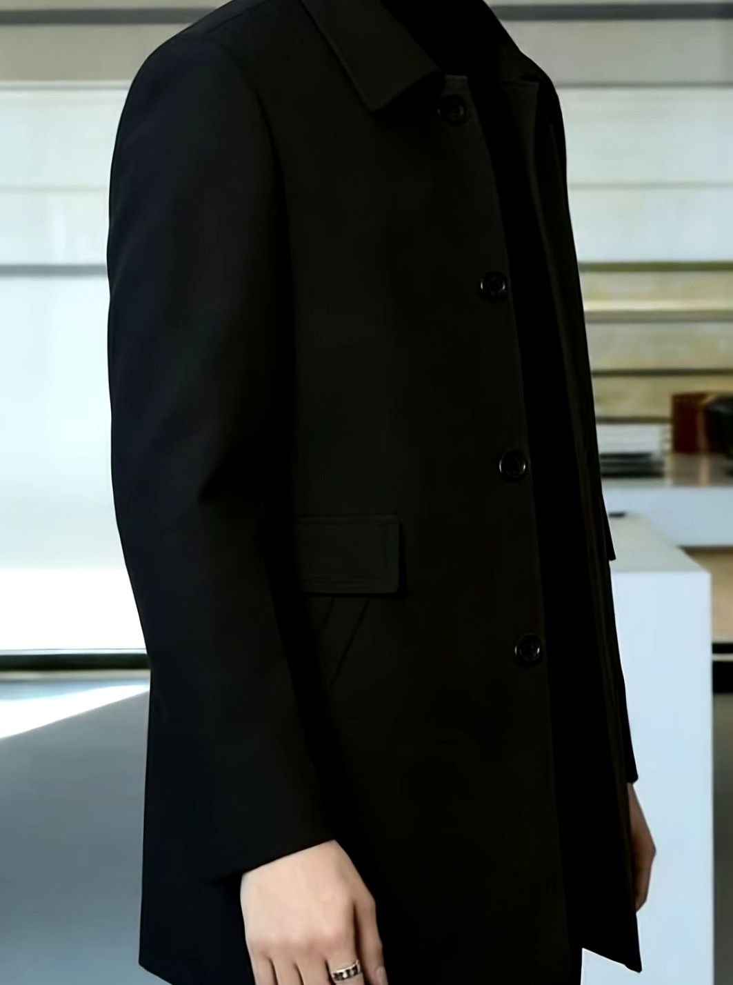 Samuel | Men's Wool Single-Breasted Relaxed-Fit Overcoat