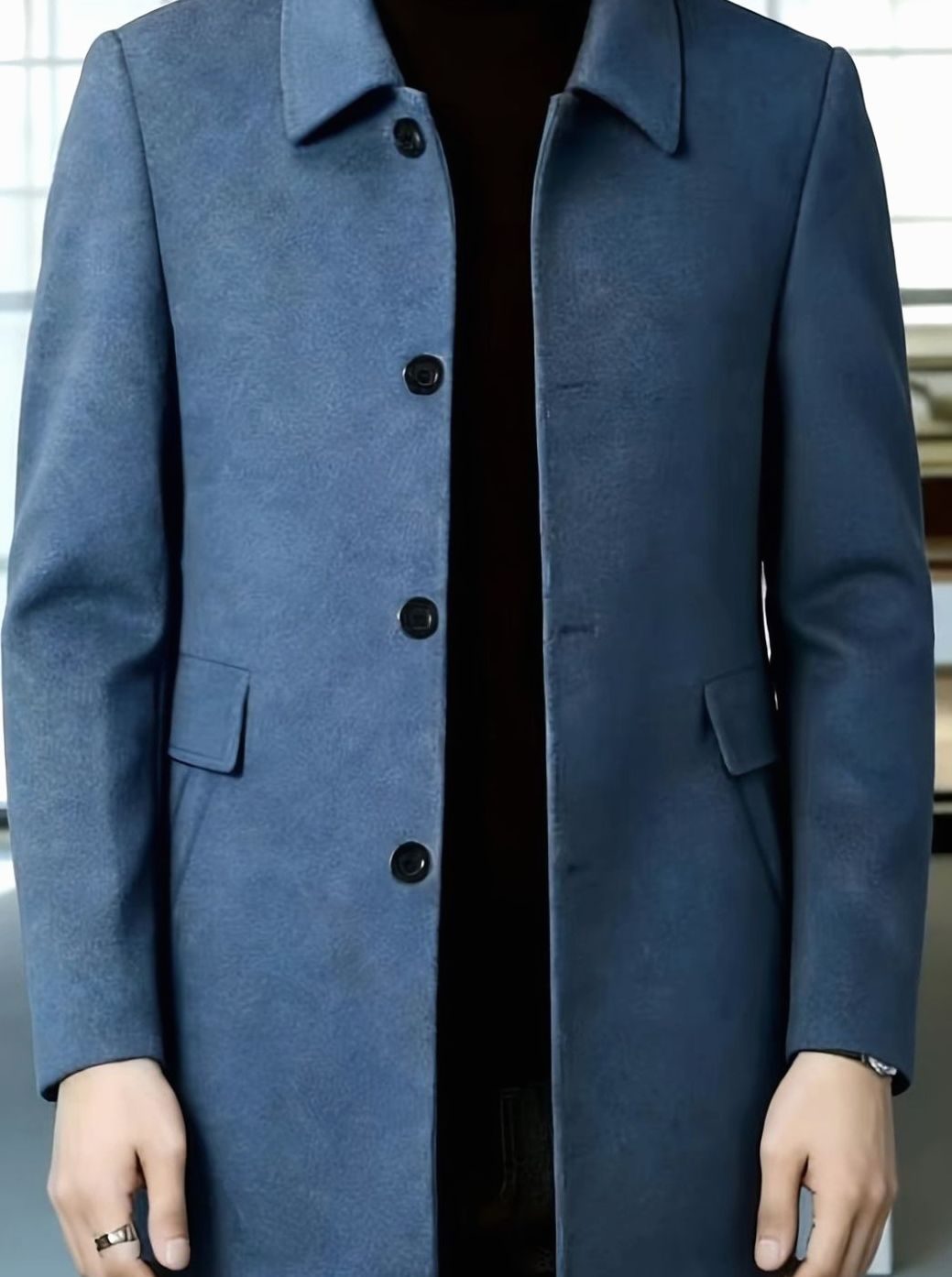 Samuel | Men's Wool Single-Breasted Relaxed-Fit Overcoat