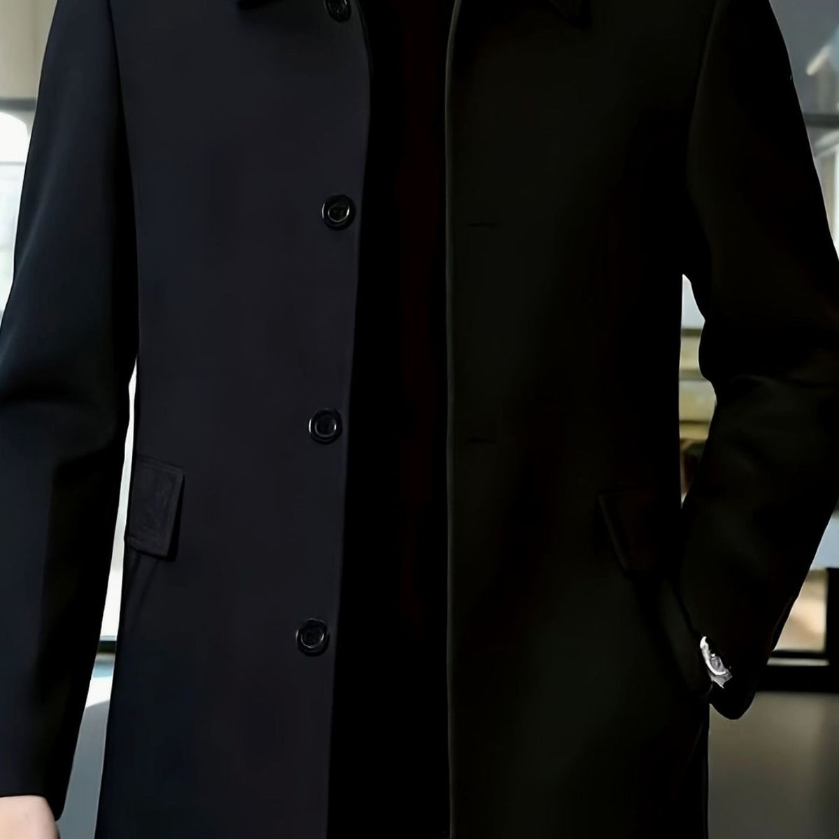 Samuel | Men's Wool Single-Breasted Relaxed-Fit Overcoat