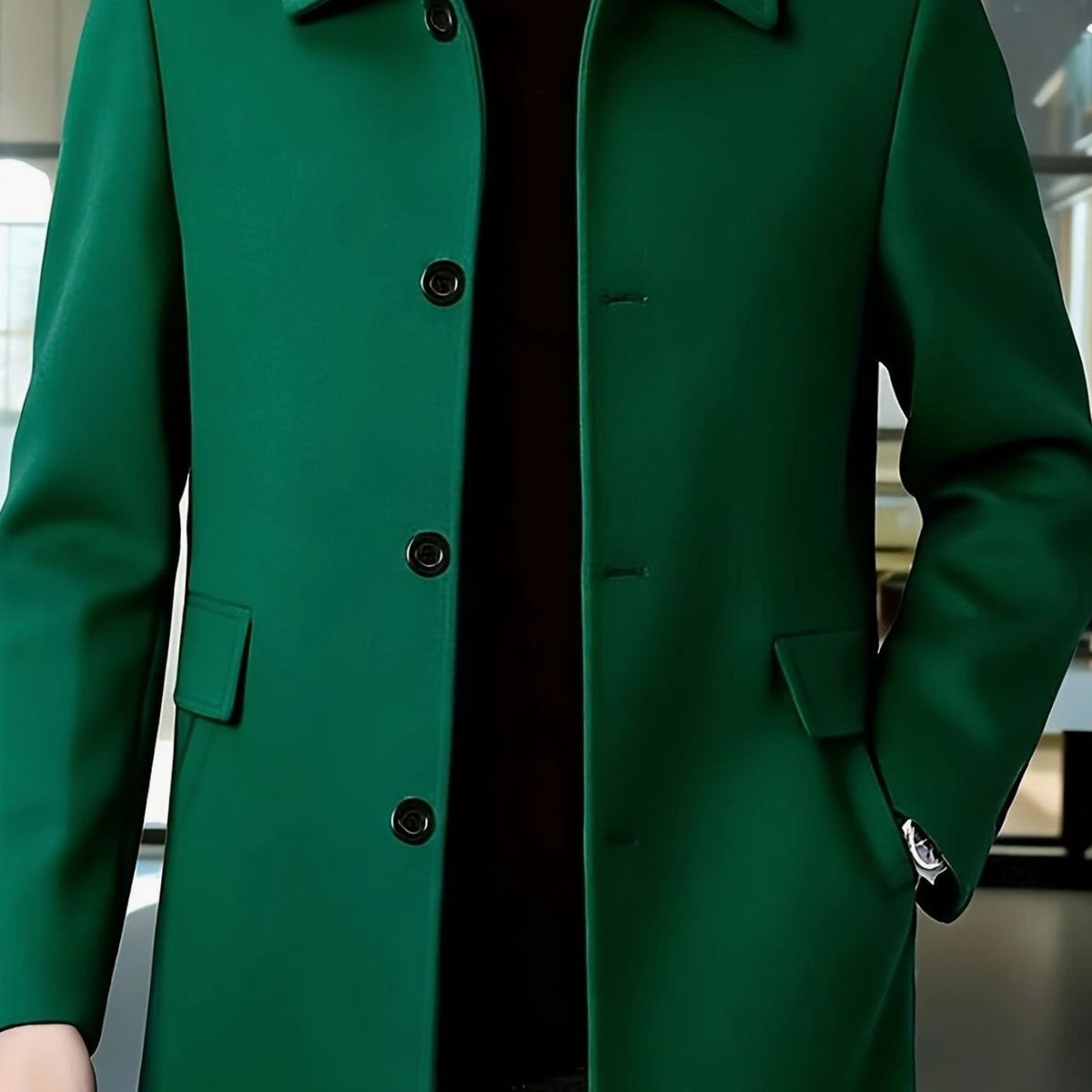 Samuel | Men's Wool Single-Breasted Relaxed-Fit Overcoat