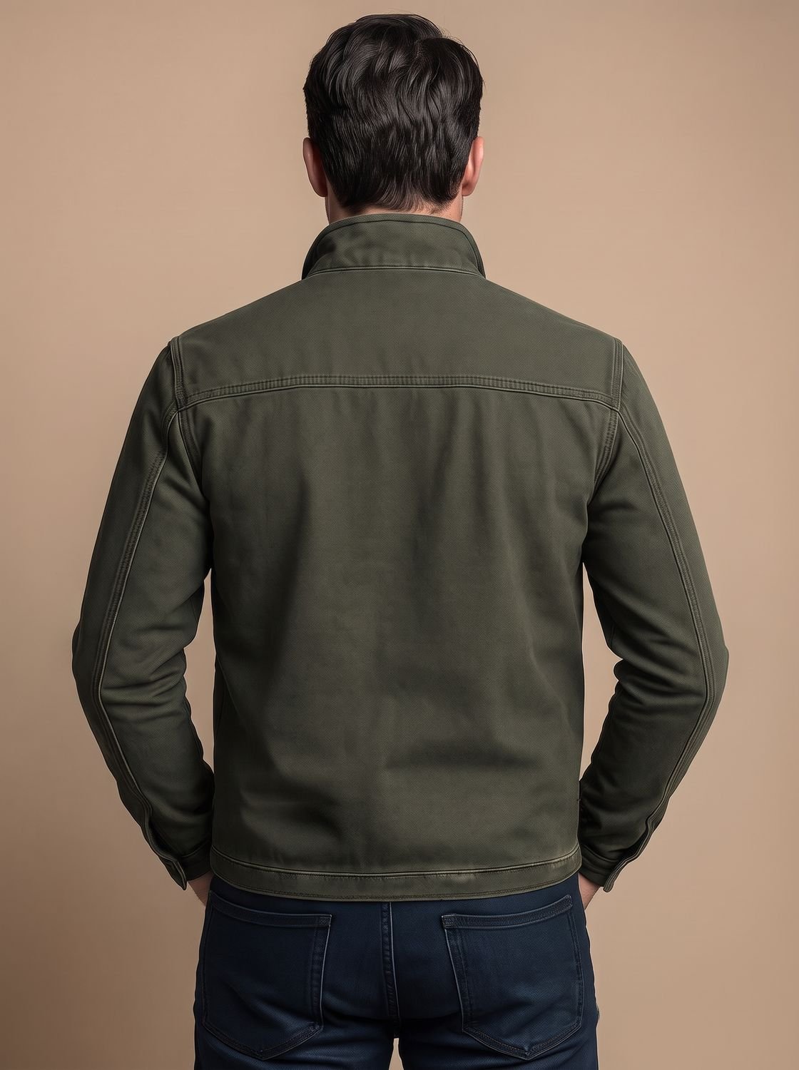 Sebastian | Men's Cotton Stand-Collar Multi-Pocket Zip-Up Jacket
