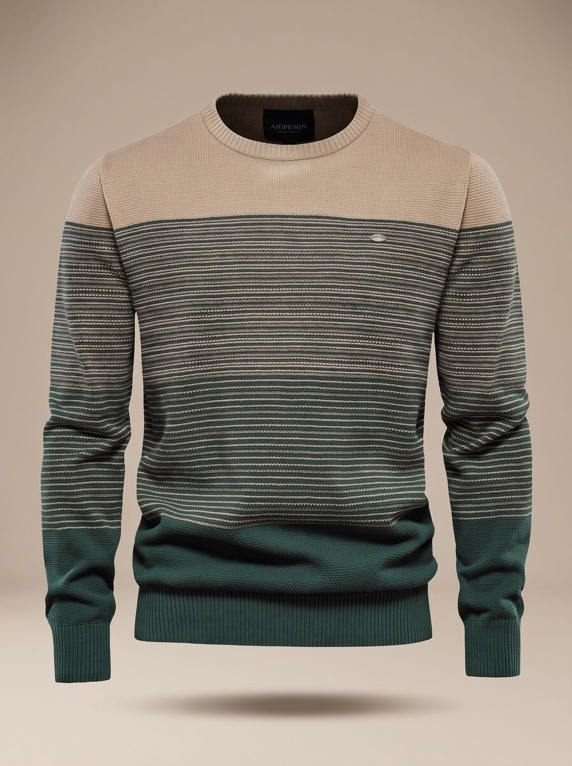 Sebastian | Men's Striped Color Block Crew Neck Knit Pullover Sweater