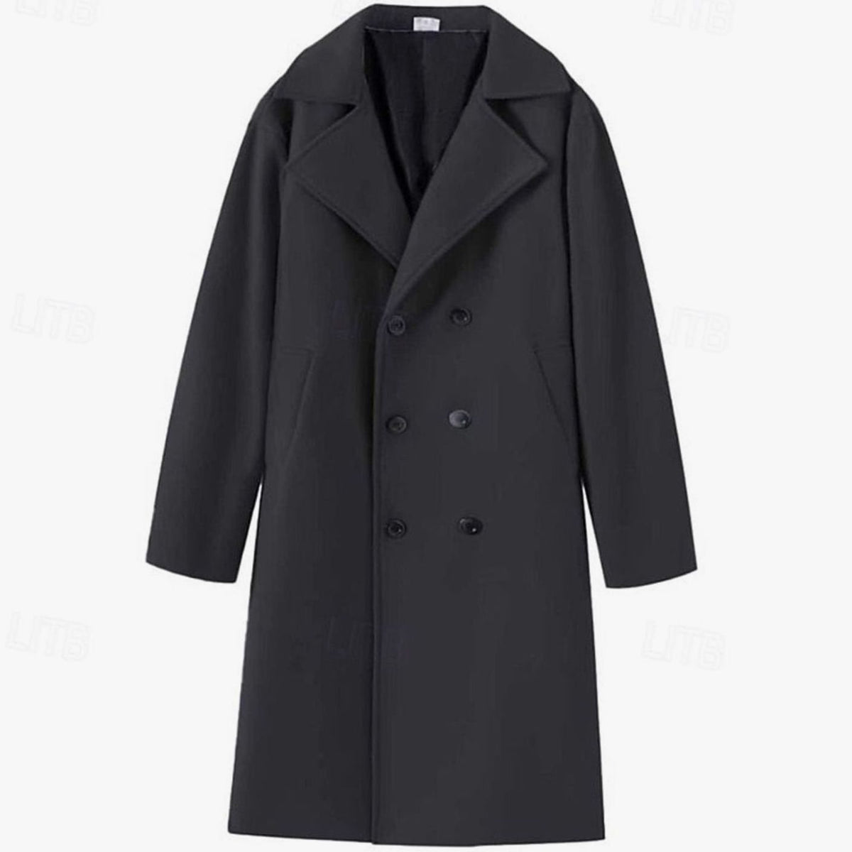 Sebastian | Men's Wool Double-Breasted Tailored Long Overcoat