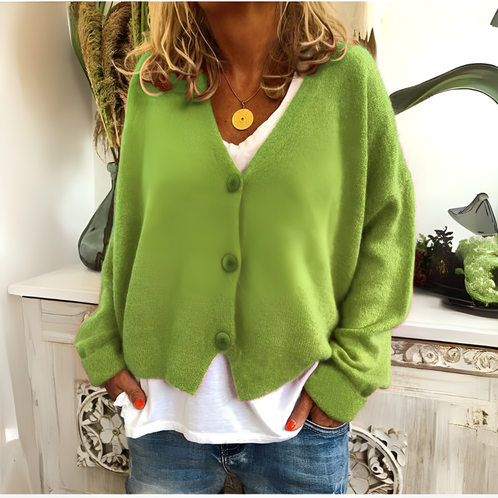 Simone | Women's Relaxed V-Neck Knit Cardigan