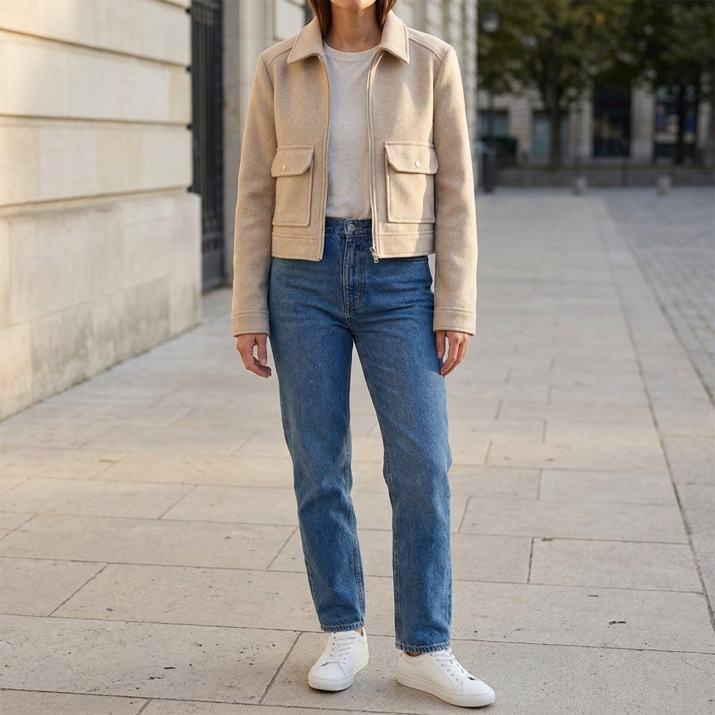 Sloane | Women's Jacket with Zipper and Flap Pockets