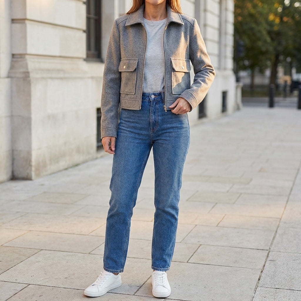 Sloane | Women's Jacket with Zipper and Flap Pockets