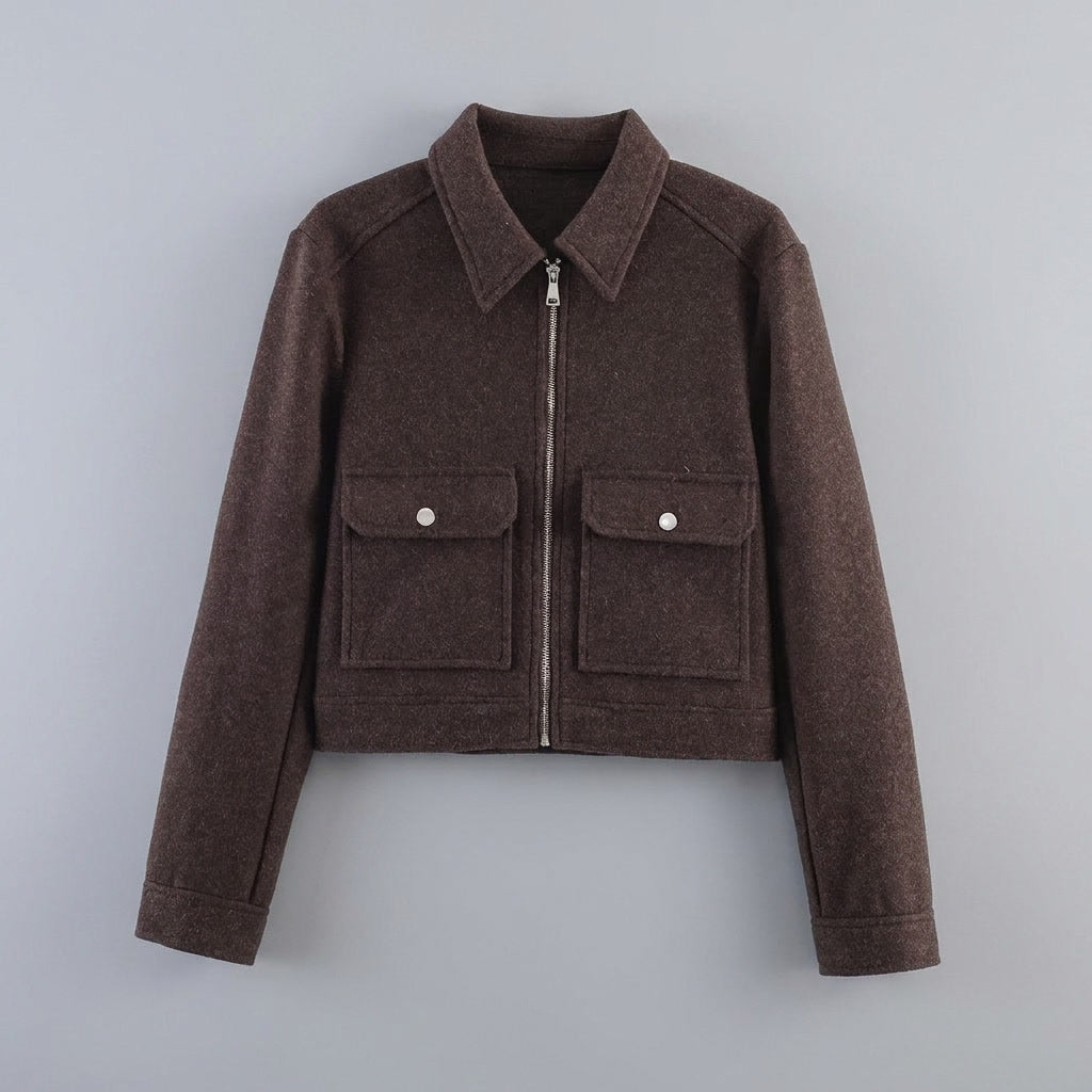 Sloane | Women's Jacket with Zipper and Flap Pockets