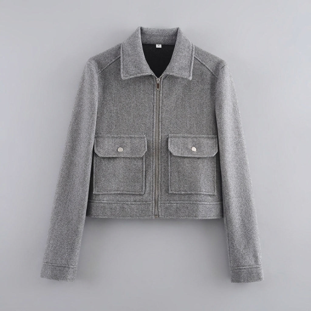 Sloane | Women's Jacket with Zipper and Flap Pockets