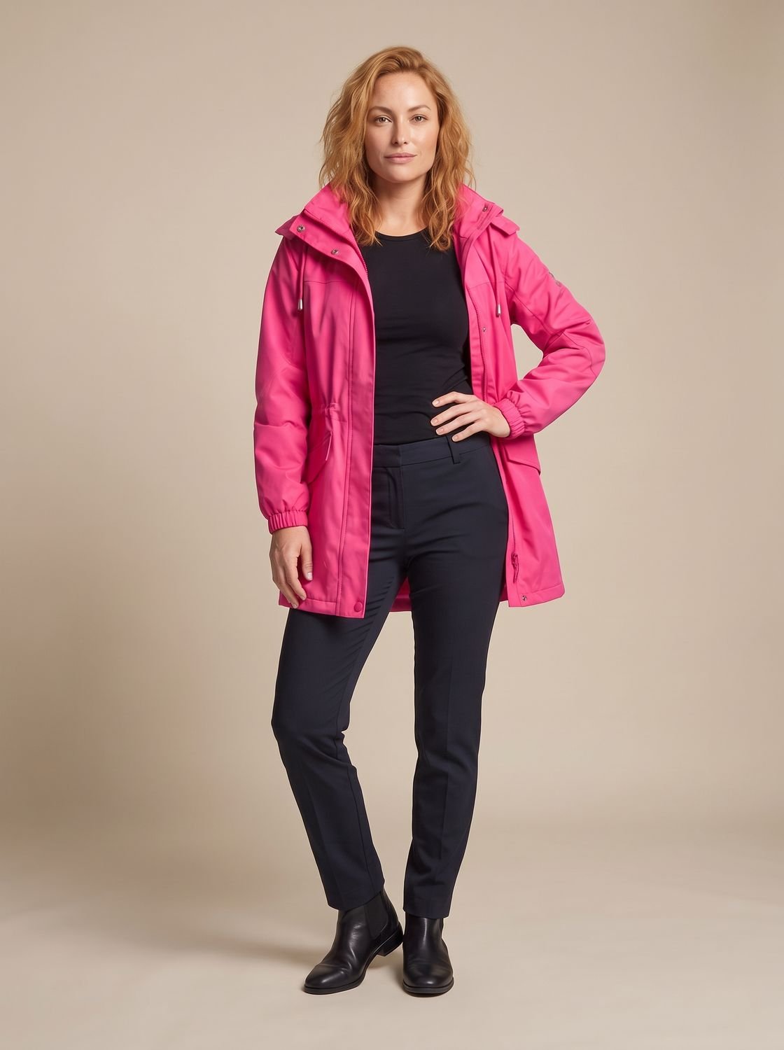 Sophia | Women's Water-Resistant Hooded Drawstring Parka Coat