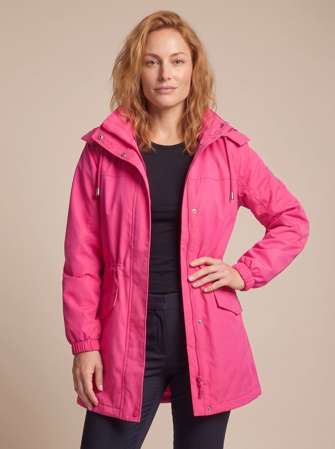 Sophia | Women's Water-Resistant Hooded Drawstring Parka Coat