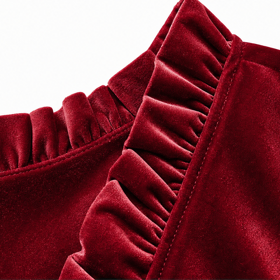 Sophie | Women's Blouse with Ruffle Trim and V-Neck