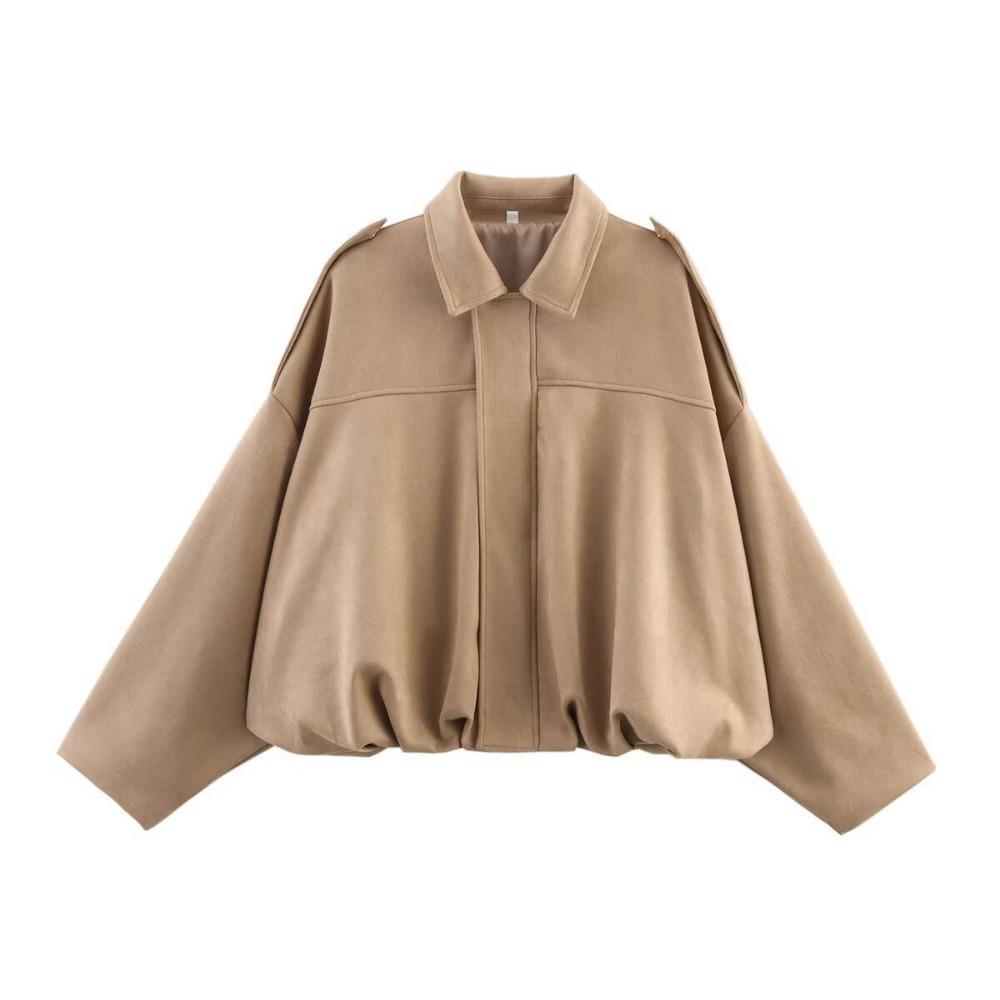 Talia | Women's Oversized Dropped Shoulder Cropped Bomber Jacket