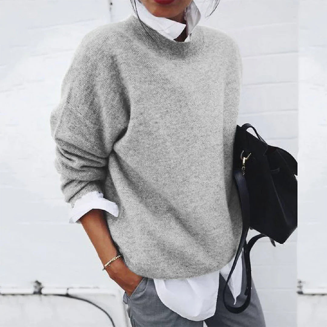Tamsin | Women's Mock Neck Knit Sweater