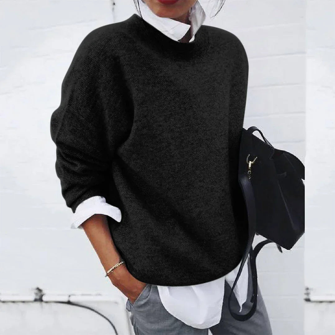Tamsin | Women's Mock Neck Knit Sweater
