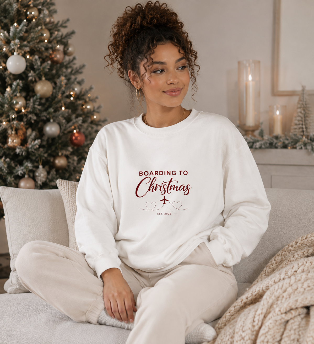 Unisex Heavy Blend™ Crewneck Sweatshirt - Boarding to Christmas