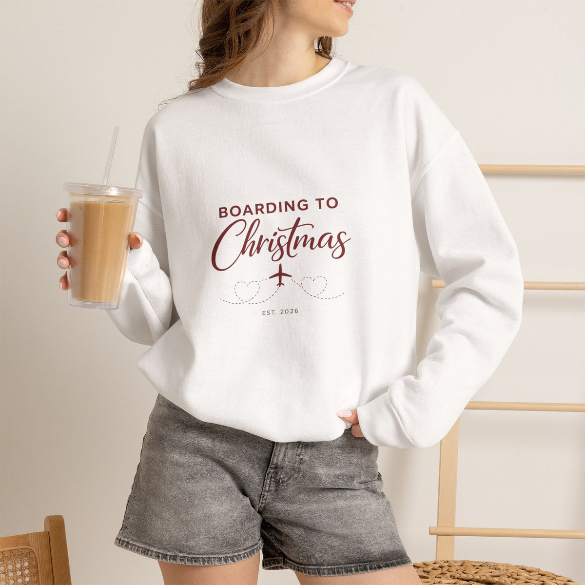 Unisex Heavy Blend™ Crewneck Sweatshirt - Boarding to Christmas