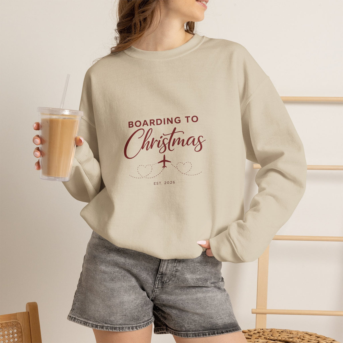 Unisex Heavy Blend™ Crewneck Sweatshirt - Boarding to Christmas