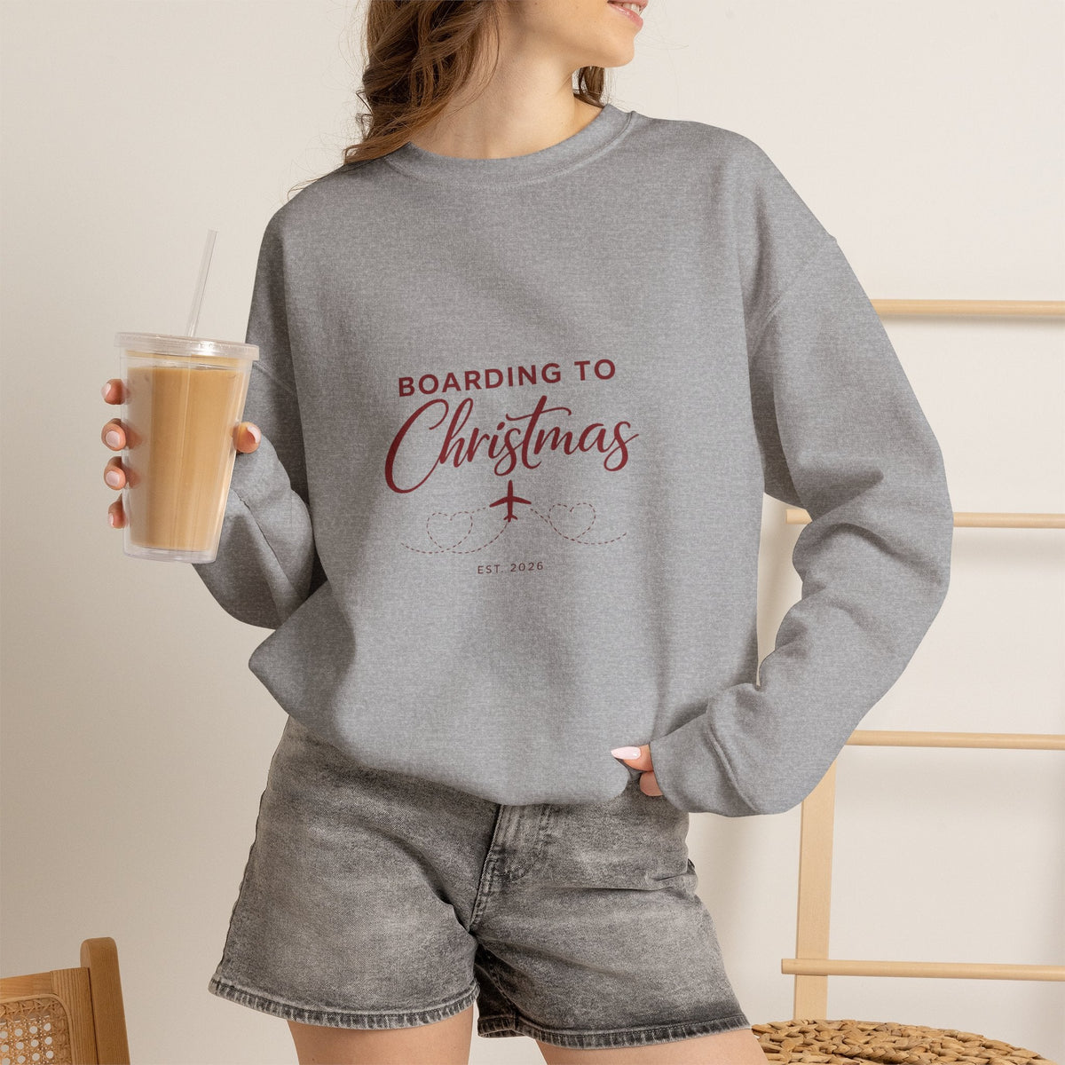 Unisex Heavy Blend™ Crewneck Sweatshirt - Boarding to Christmas