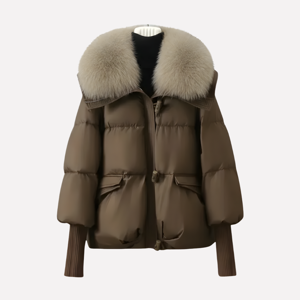 Victoria | Women's Jacket with Plush Collar and Pockets