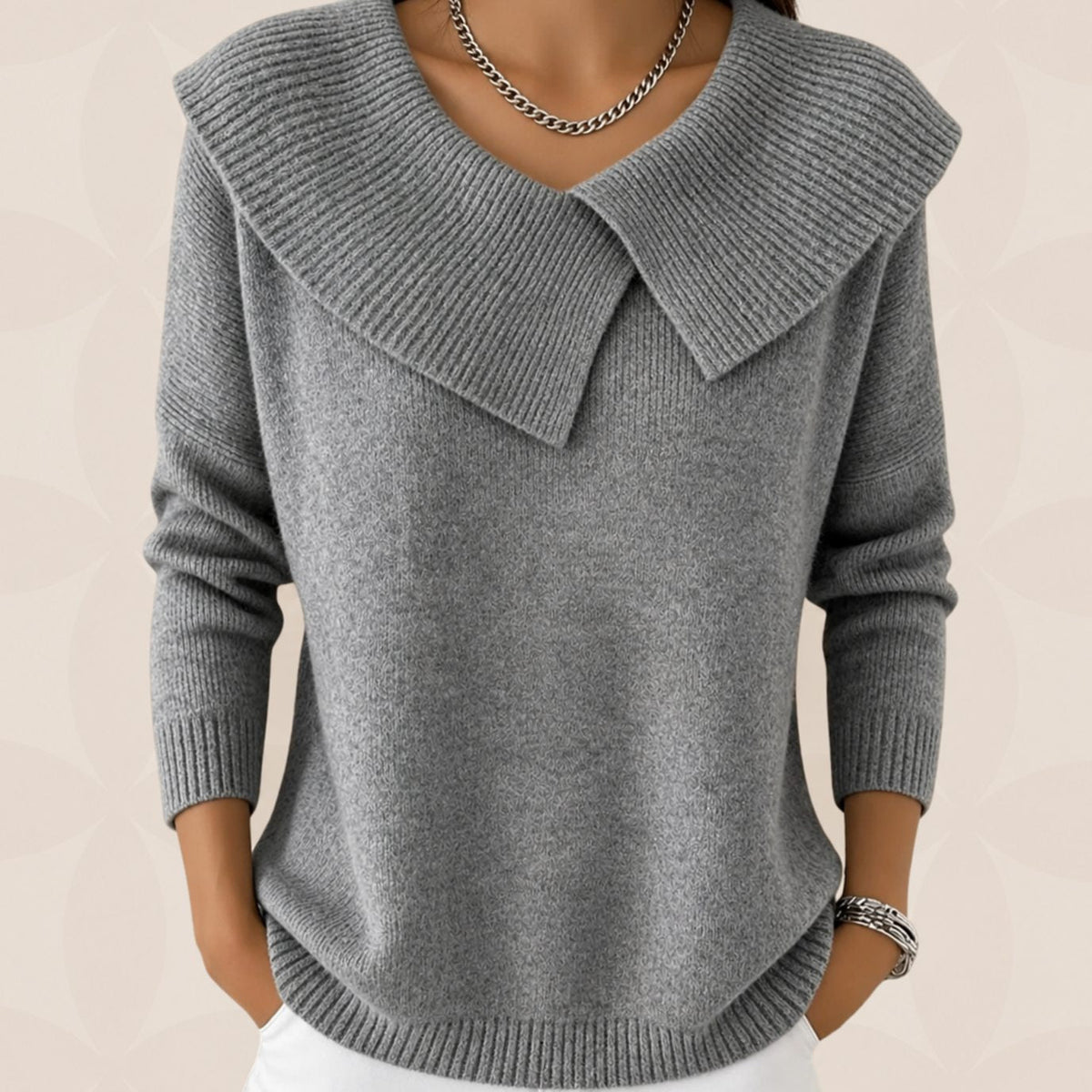 Vivienne | Women's Draped Collar Sweater
