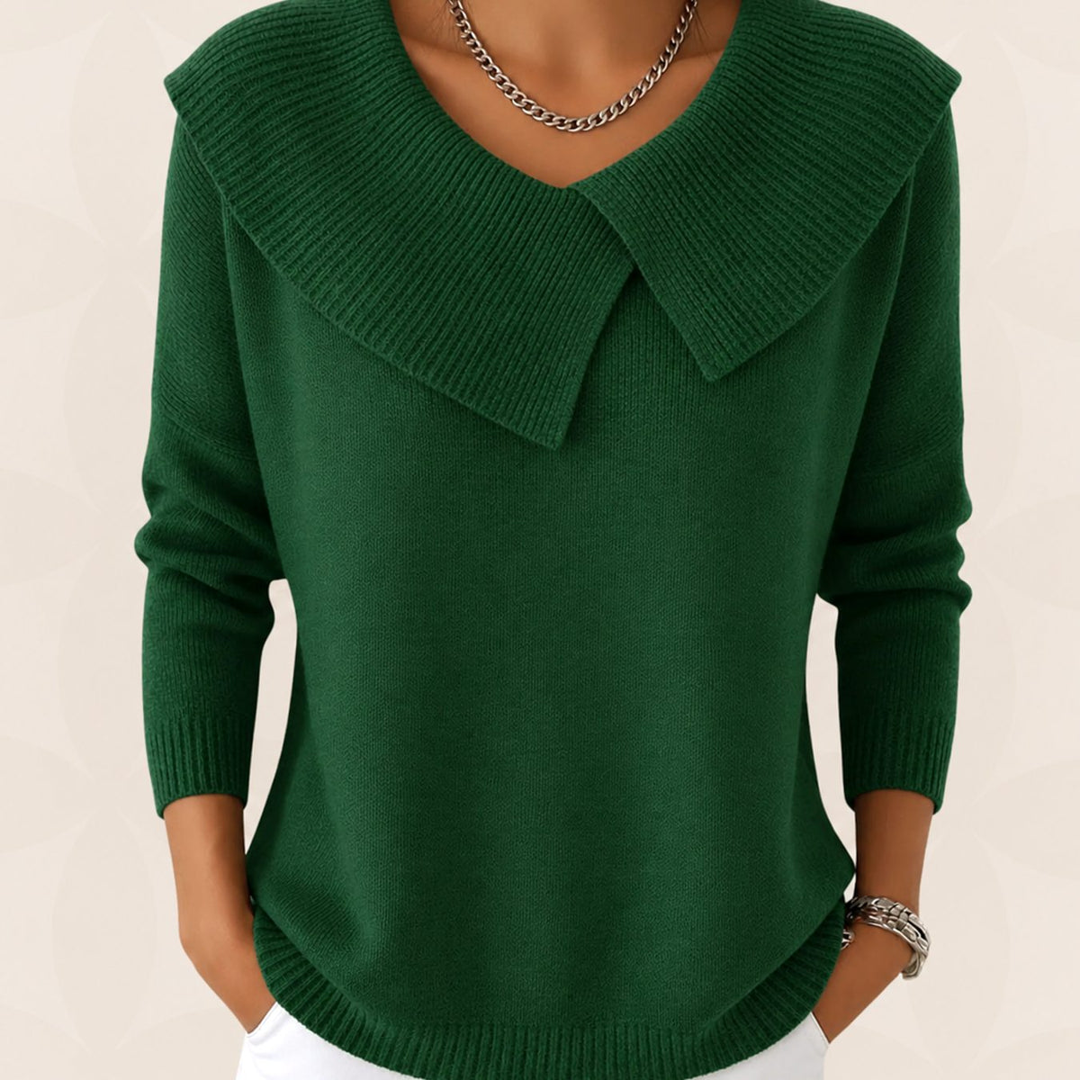 Vivienne | Women's Draped Collar Sweater