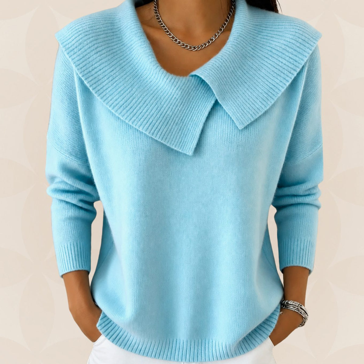 Vivienne | Women's Draped Collar Sweater