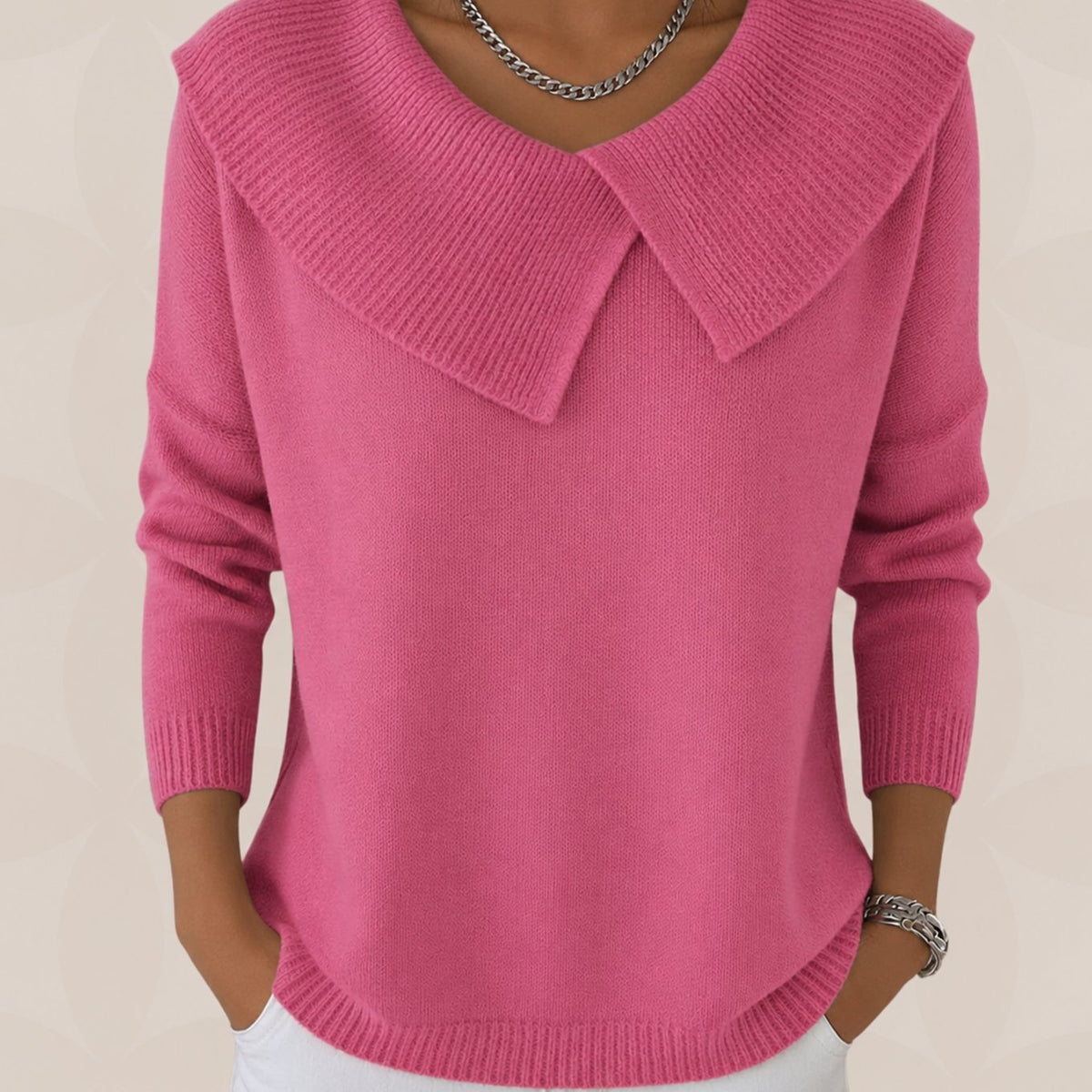 Vivienne | Women's Draped Collar Sweater