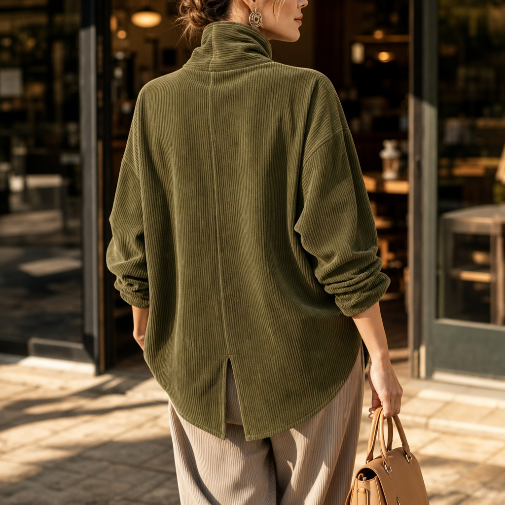Vivienne | Women's Jacket with Asymmetric Buttons and Ribbing