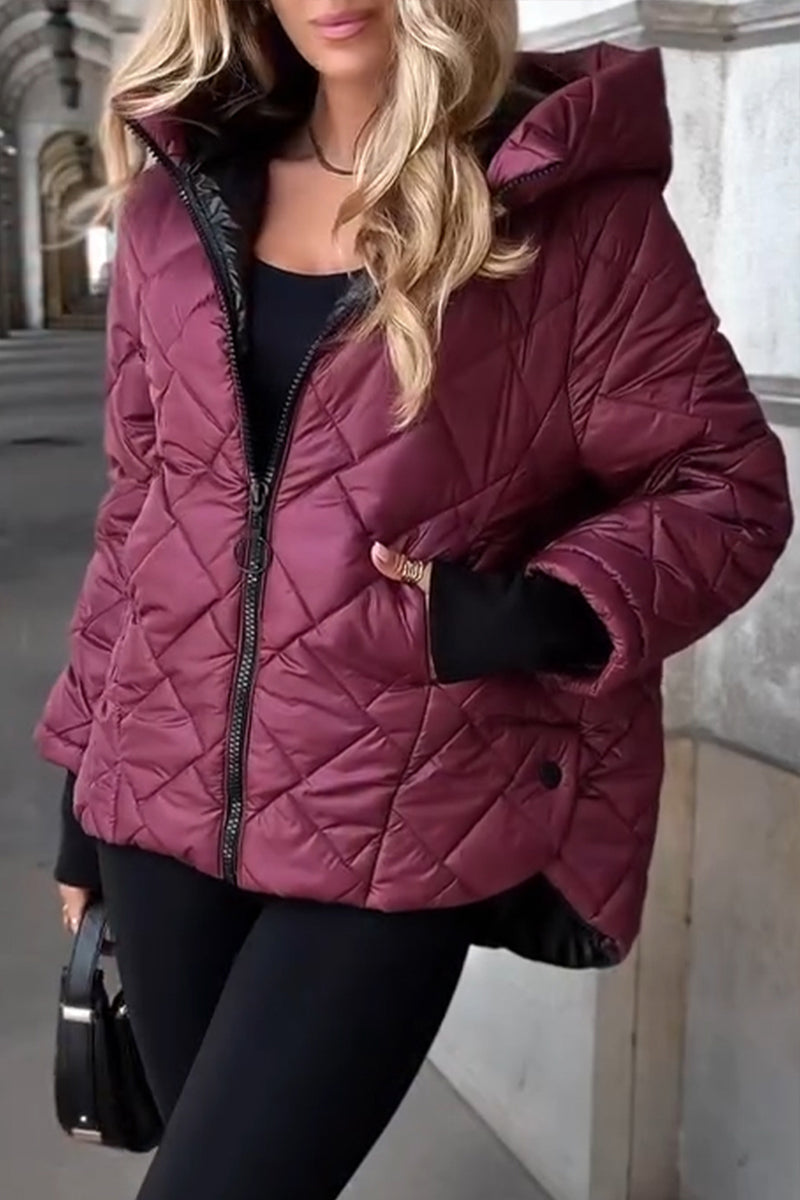 Vivienne | Women's Quilted Hooded Zip Puffer Jacket